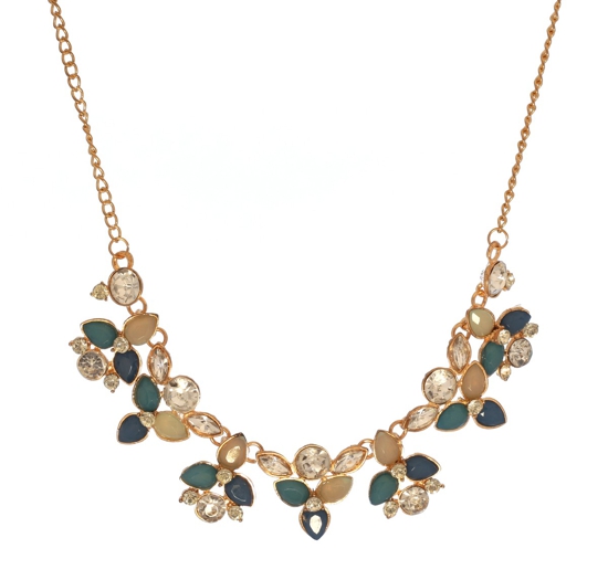 18K Gold Necklace with CZ Pendant